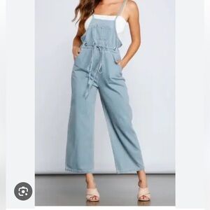 CLOUD TEN / Denim Overalls with drawstring waist - S